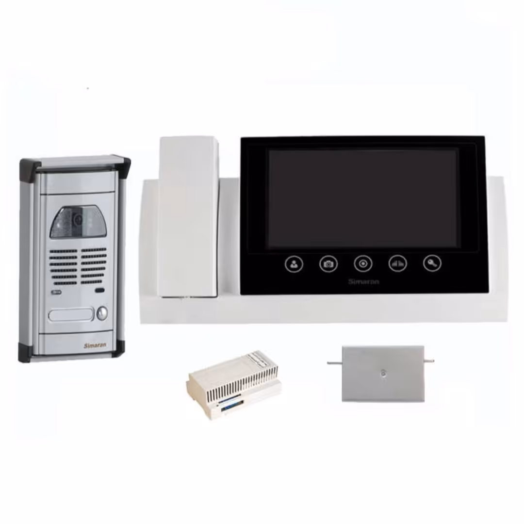 پکیج کامل دربازکن تصویری سیماران مانیتور 7اینچ بدون حافظه وپنل فوژان همراه با ترانس و درباز کن زنجیری