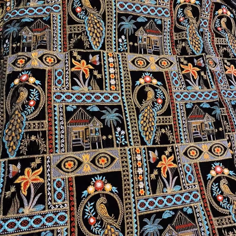 پارچه مخمل سوزندوزی هندی عرض 110 