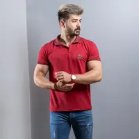 تیشرت Lacoste مردانه زرشکی مدل Casio