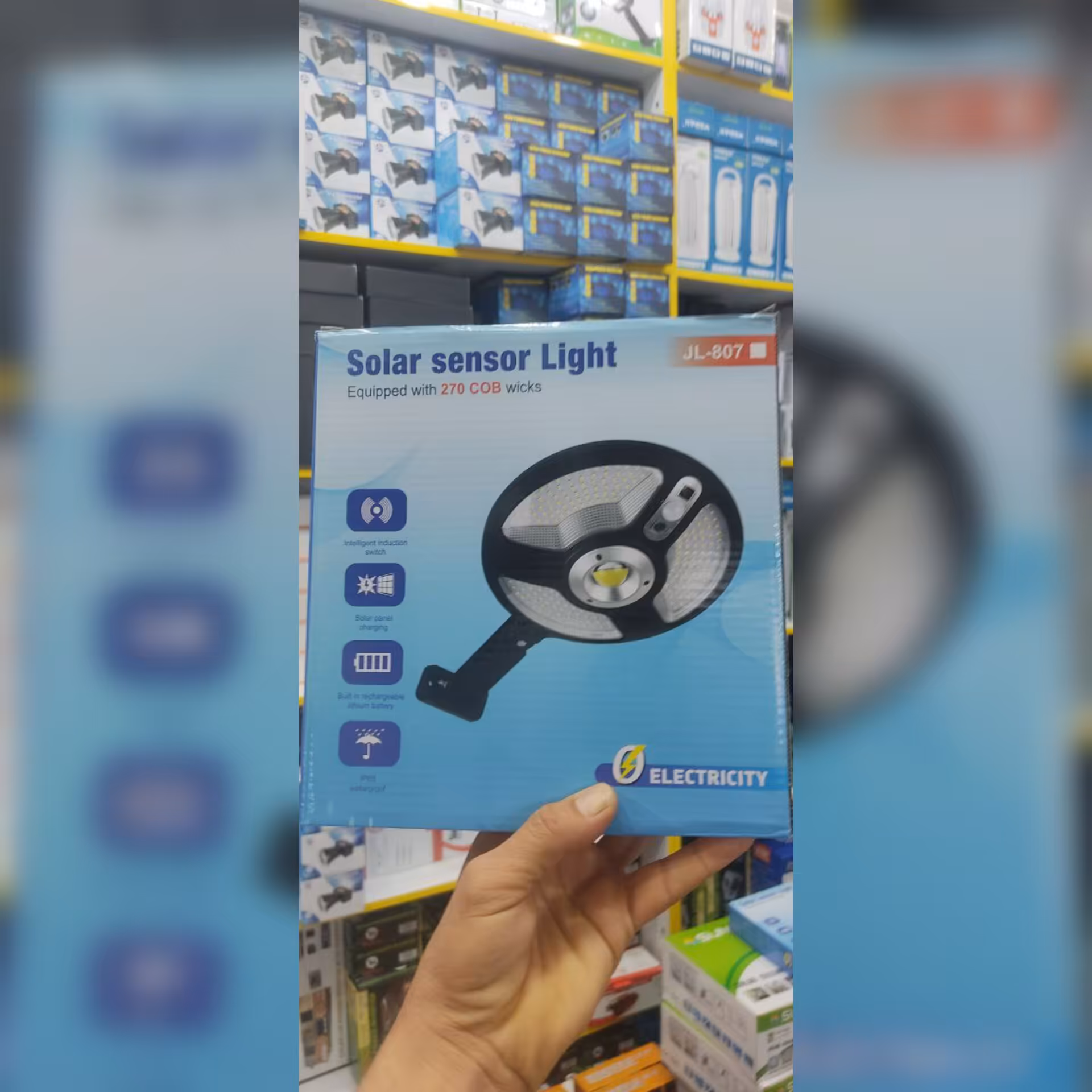 چراغ خورشیدی سنسور دار JL-807

