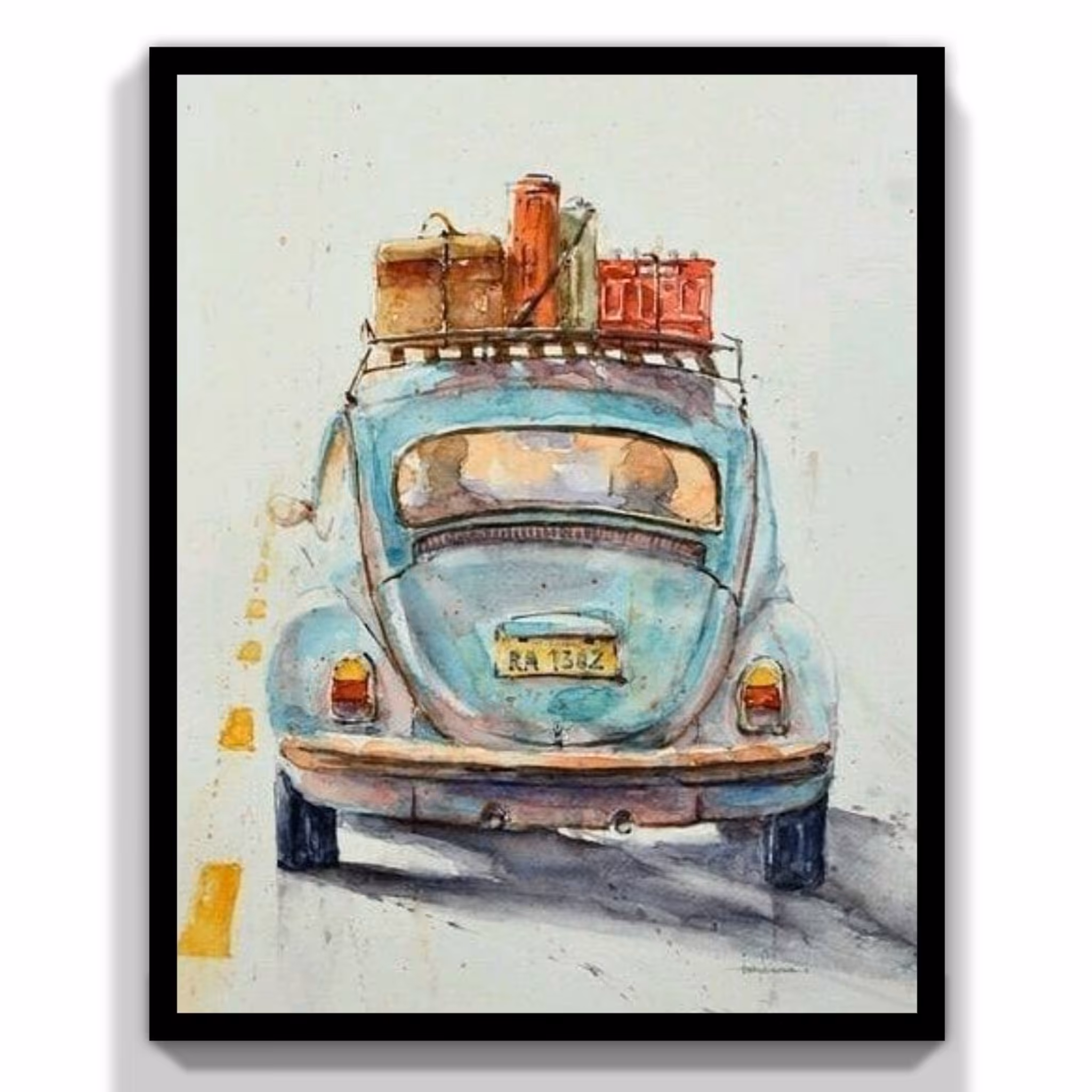 نقاشی آبرنگ مسافران راه دل