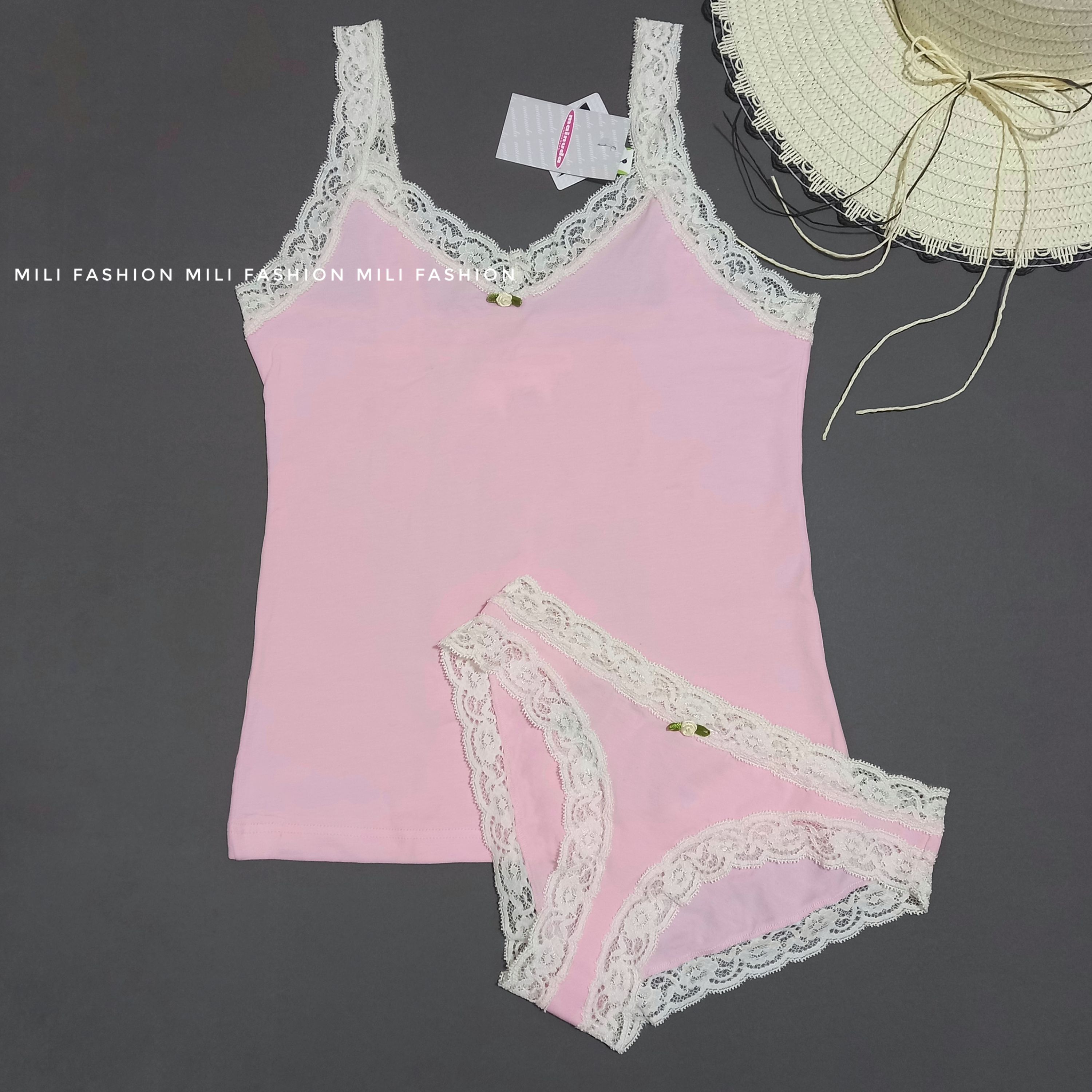 ست تاپ و شورت صورتی