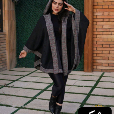 پانچو کلاهدار زنانه سوییت مدل نیلوفر
