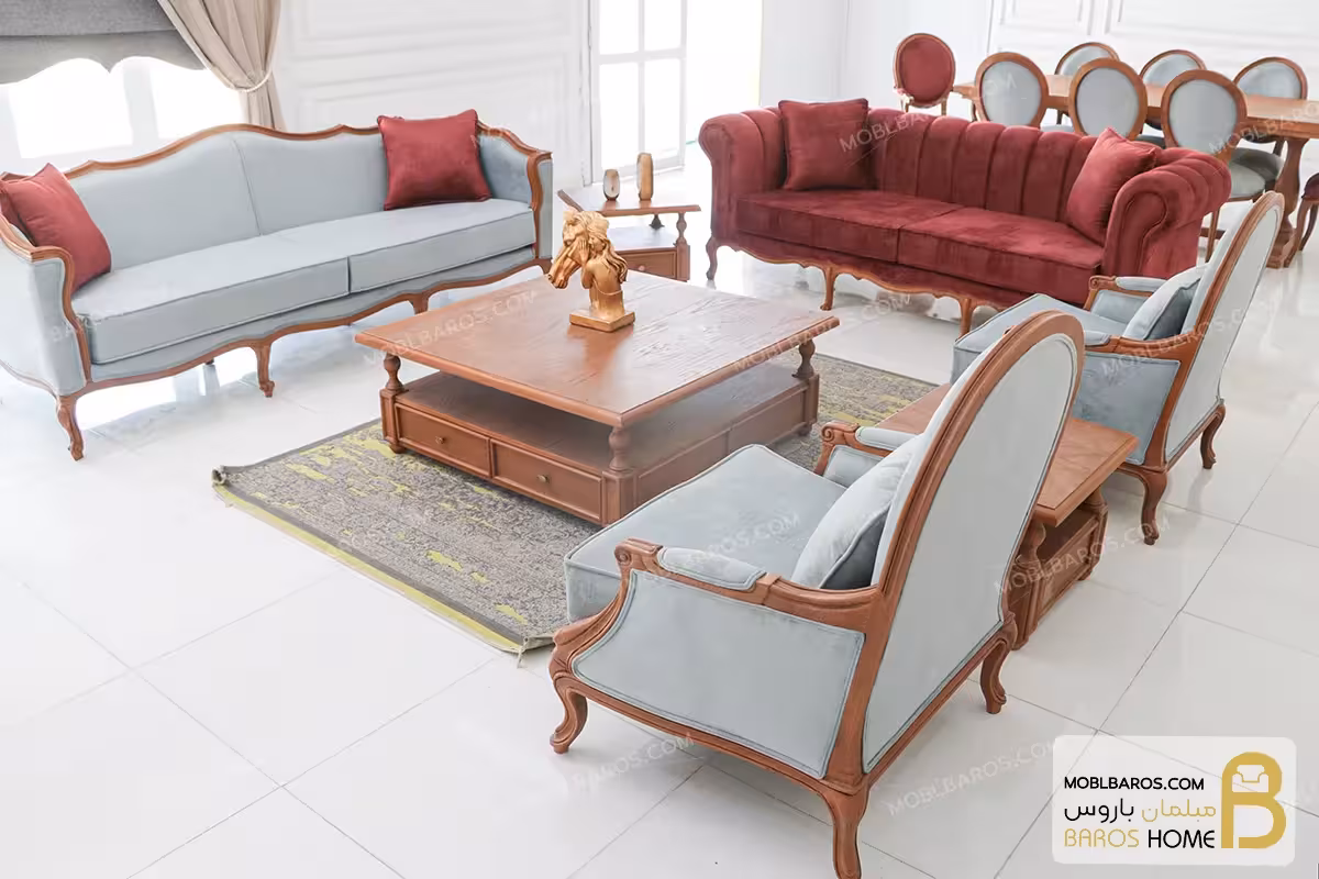 ست مبلمان نئوکلاسیک ابزاری و راحتی چستر کد 6