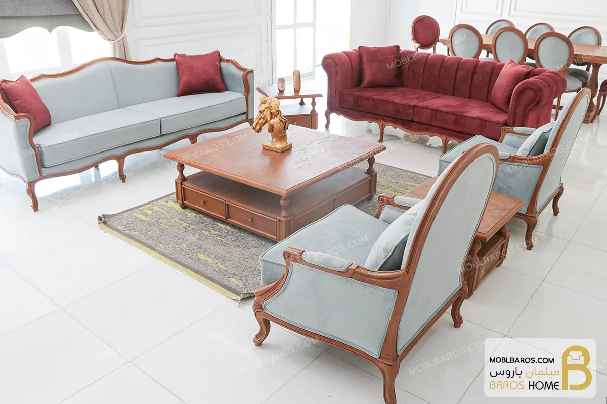 ست مبلمان نئوکلاسیک ابزاری و راحتی چستر کد 6