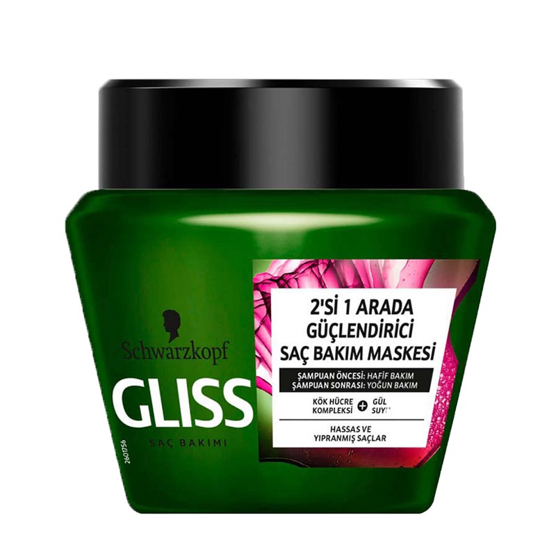 ماسک مو گلیس سبز داخل حمام کاسه ای (300ml)