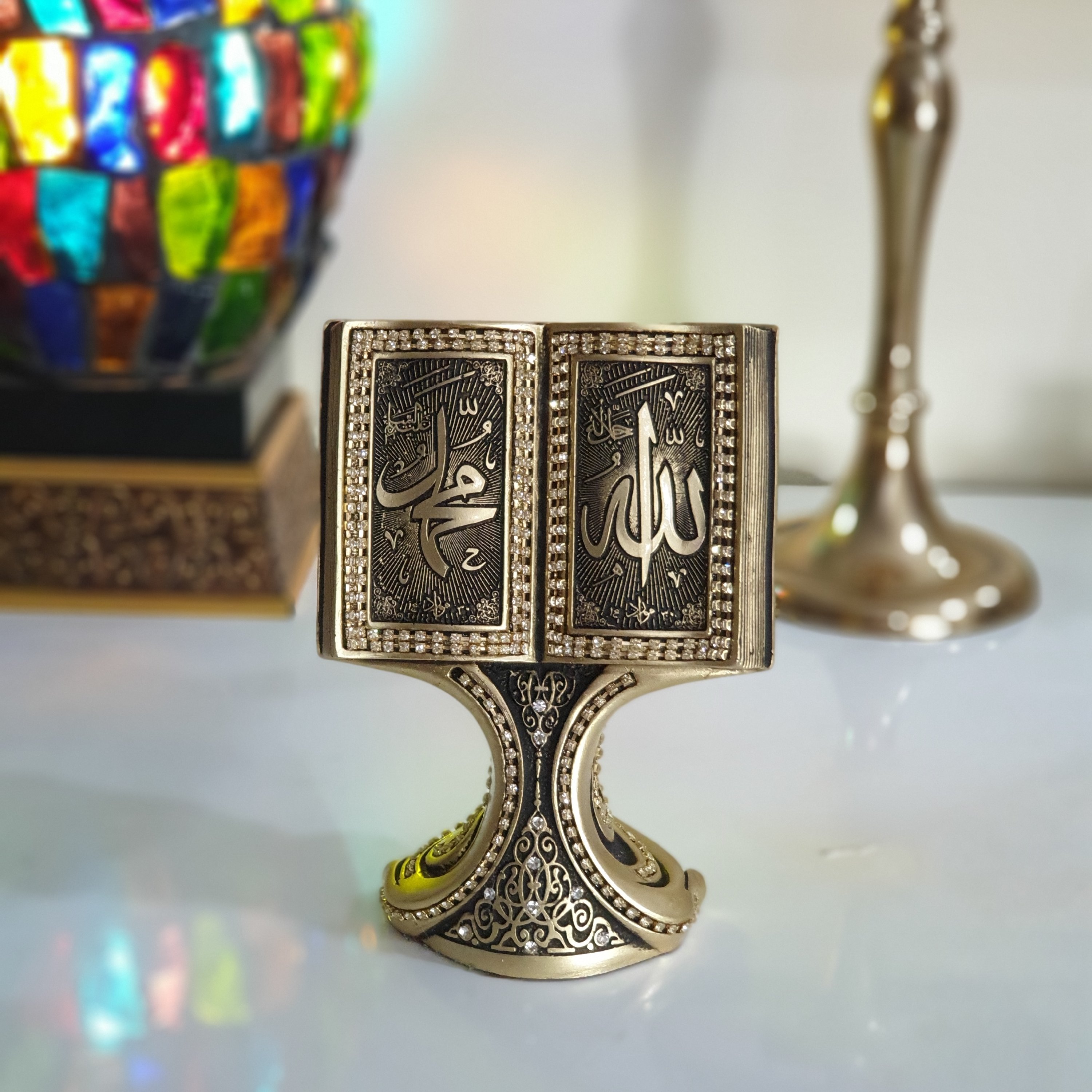 دکوری  تندیس طرح کتاب الله محمد(ص)
