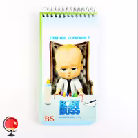 دفترچه یادداشت70 برگ BS جلد سخت سیمی طرح بچه رئیس کد 2565