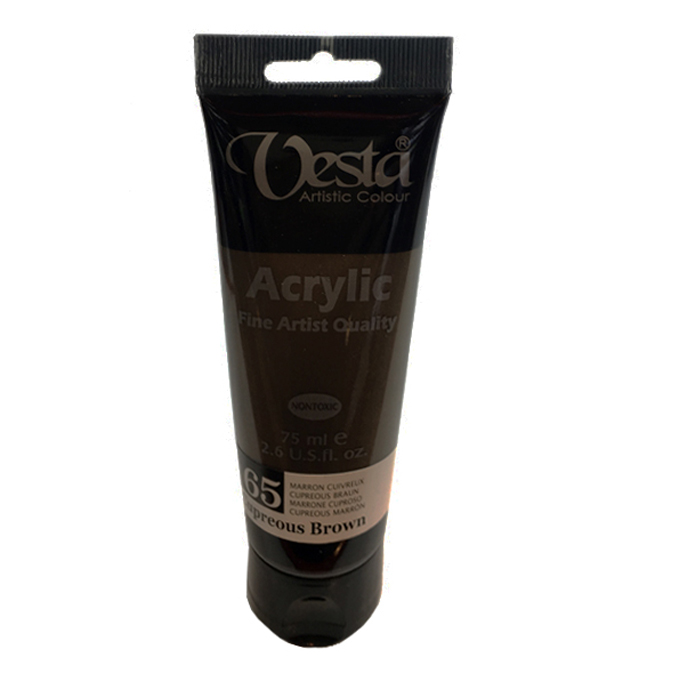 رنگ اکریلیک وستا Cupreous Brown 65 حجم 75 میل
