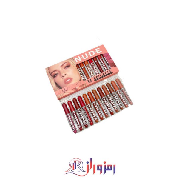رژلب مایع نود nude پک 12 عددی