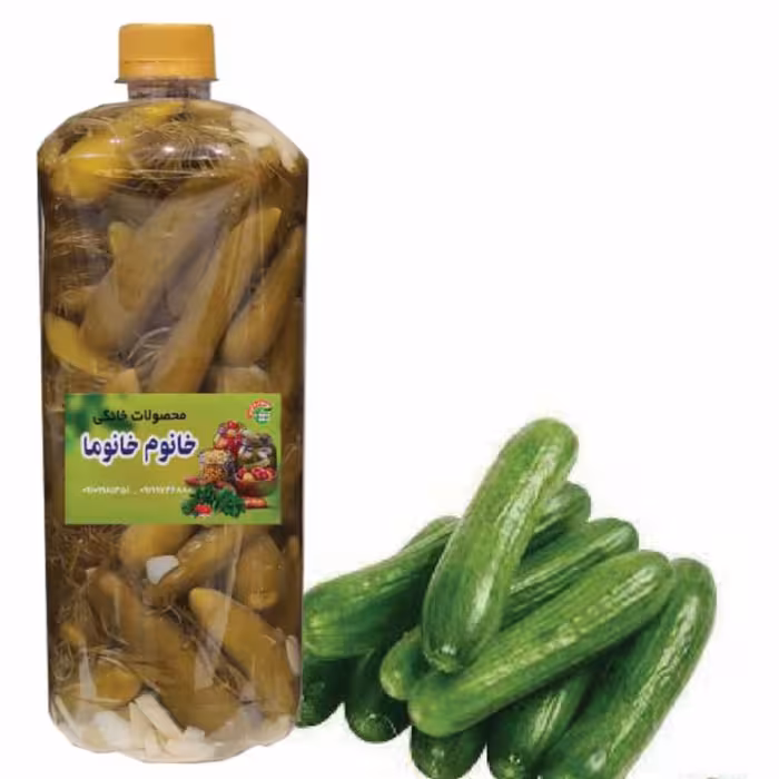 خیار شور درجه یک خانگی یک و نیم کیلویی (بوته ای )