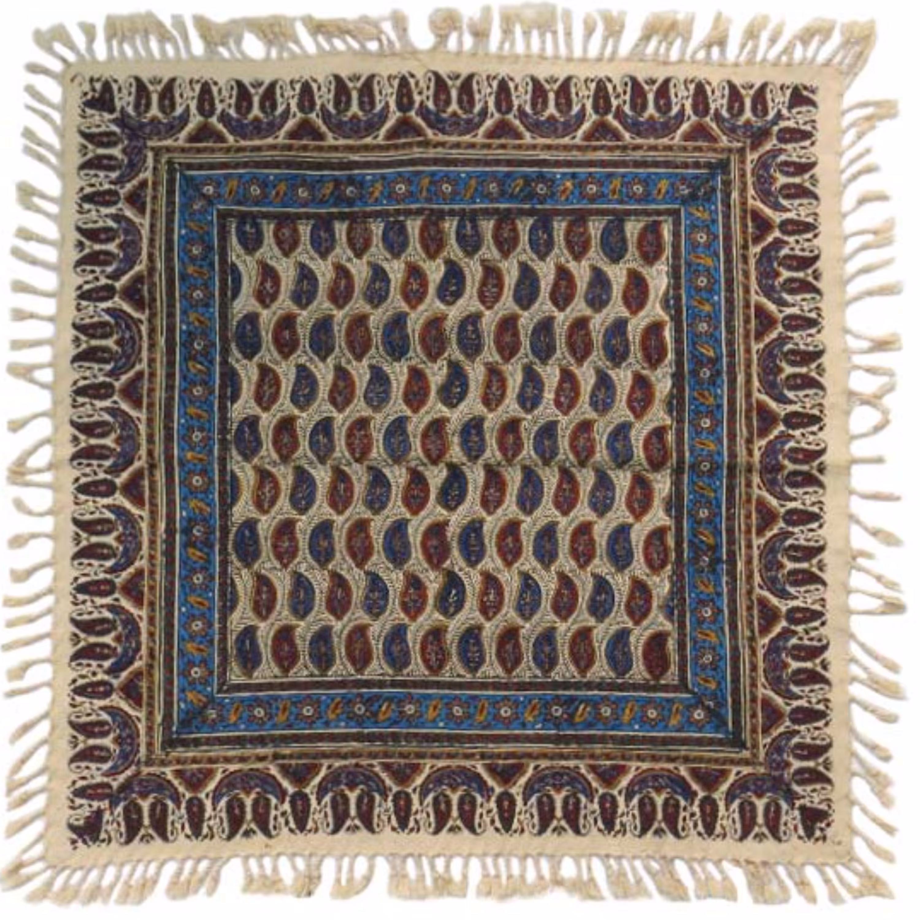 رومیزی قلمکاری سایز 80 در 80 سانتی متر صادراتی