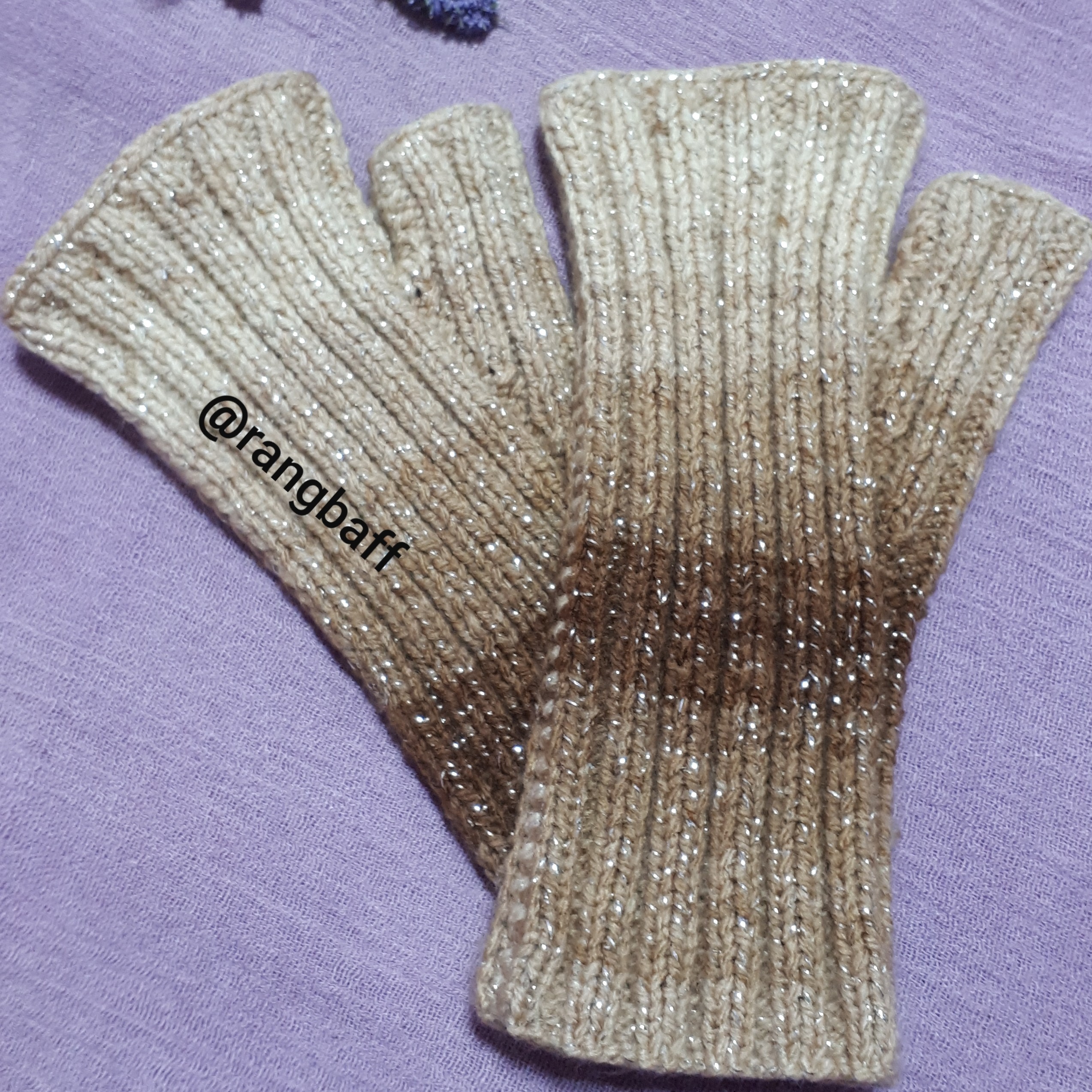 دستکش بدون انگشت ساق دست بافتنی مهربافه