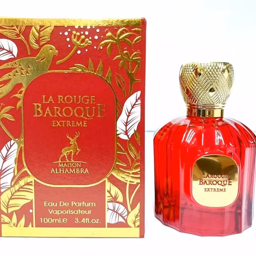 ادکلن الحمبرا مدل لا رژ اکستریت رایحه باکارات رژ قرمز Baroque Rouge Extrait 