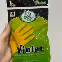 دستکش آشپزخانه ساق بلند ویولت با آستر کتان 