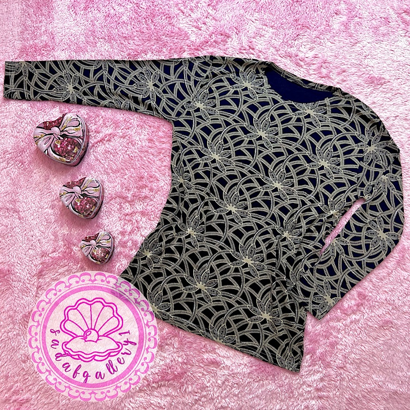 بلوز نخی استین بلند گل هفت پر با ارسال رایگان