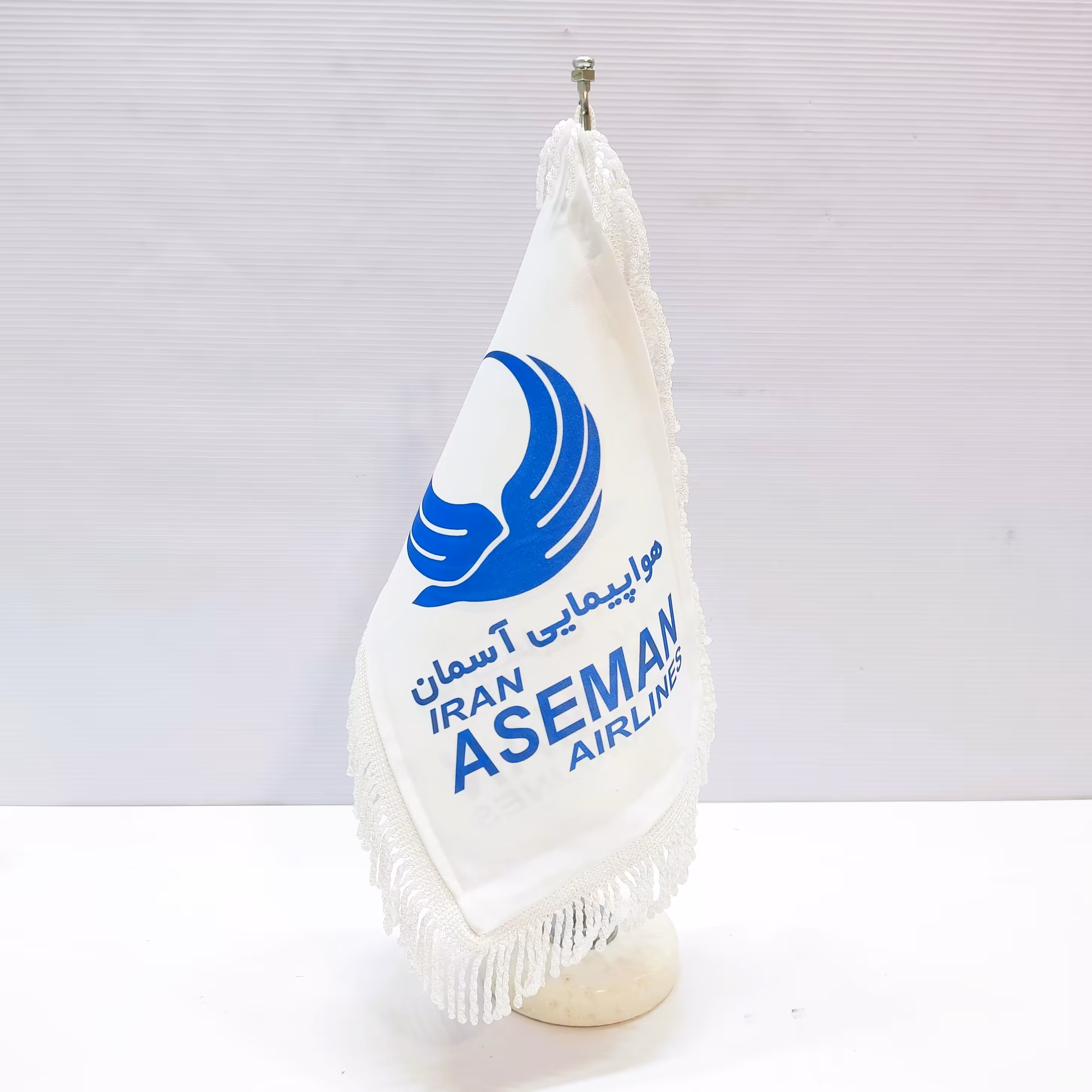 پرچم رومیزی شرکت هواپیمایی آسمان با پایه سنگی افراتوس