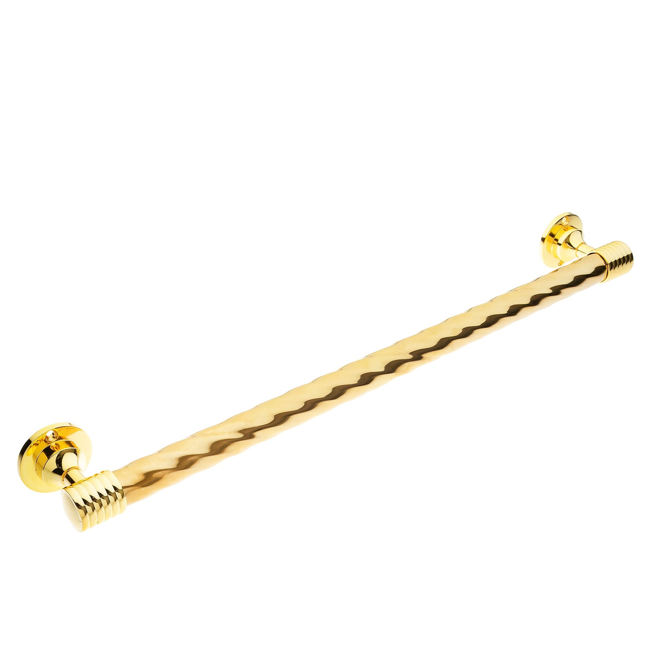 دستگیره سالمندی - آویز حوله استیل 40 سانتی طلایی مدل مارپیچ