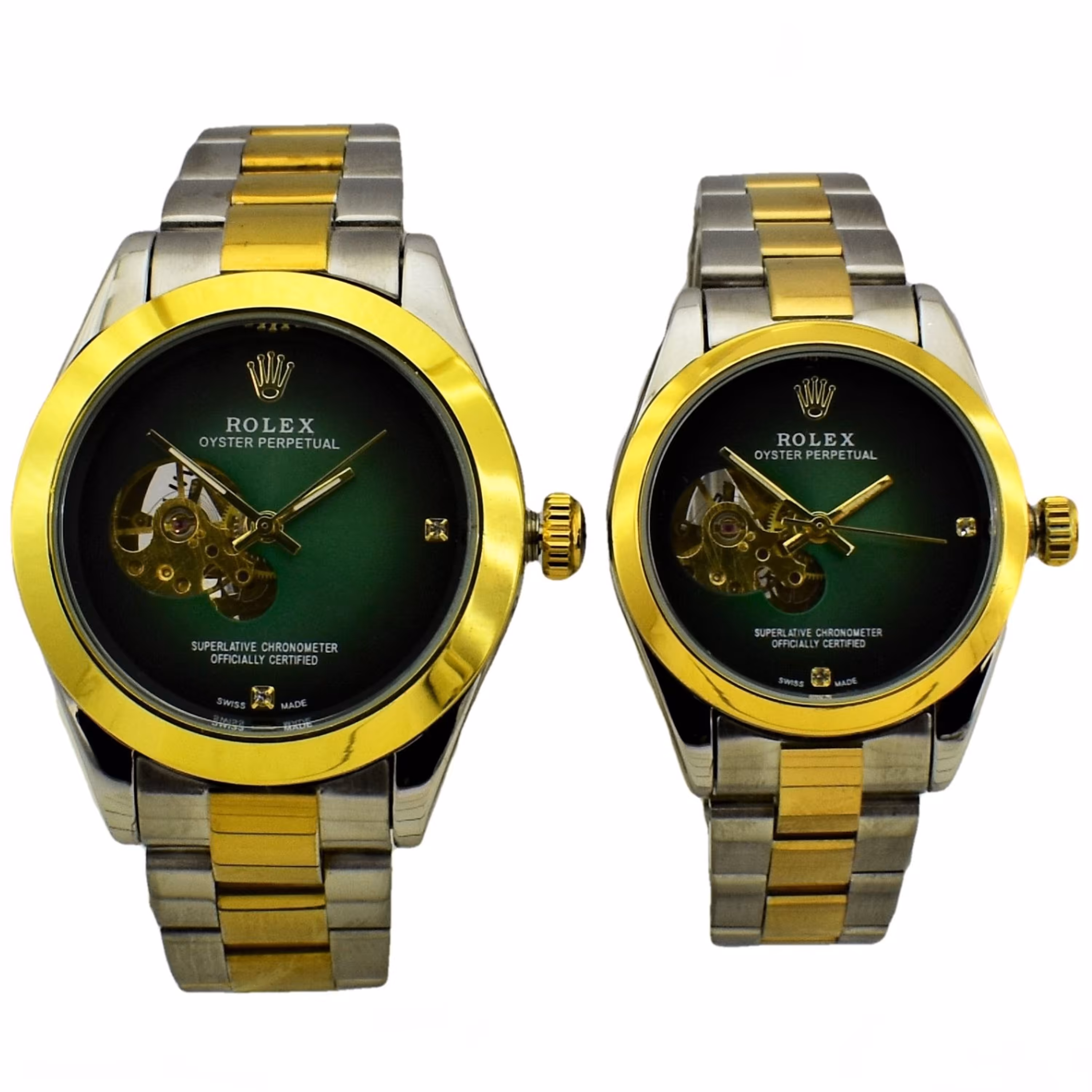 ست ساعت رولکس زنانه مردانه اتومات گوکی اندیکس نگین دار ROLEX OYSTER