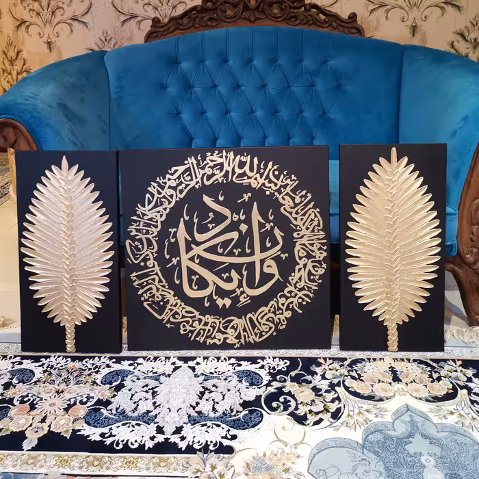 تابلو ان یکاد و برگ ابعاد 60 در120  قابل اجرا در رنگ و سایز دلخواه