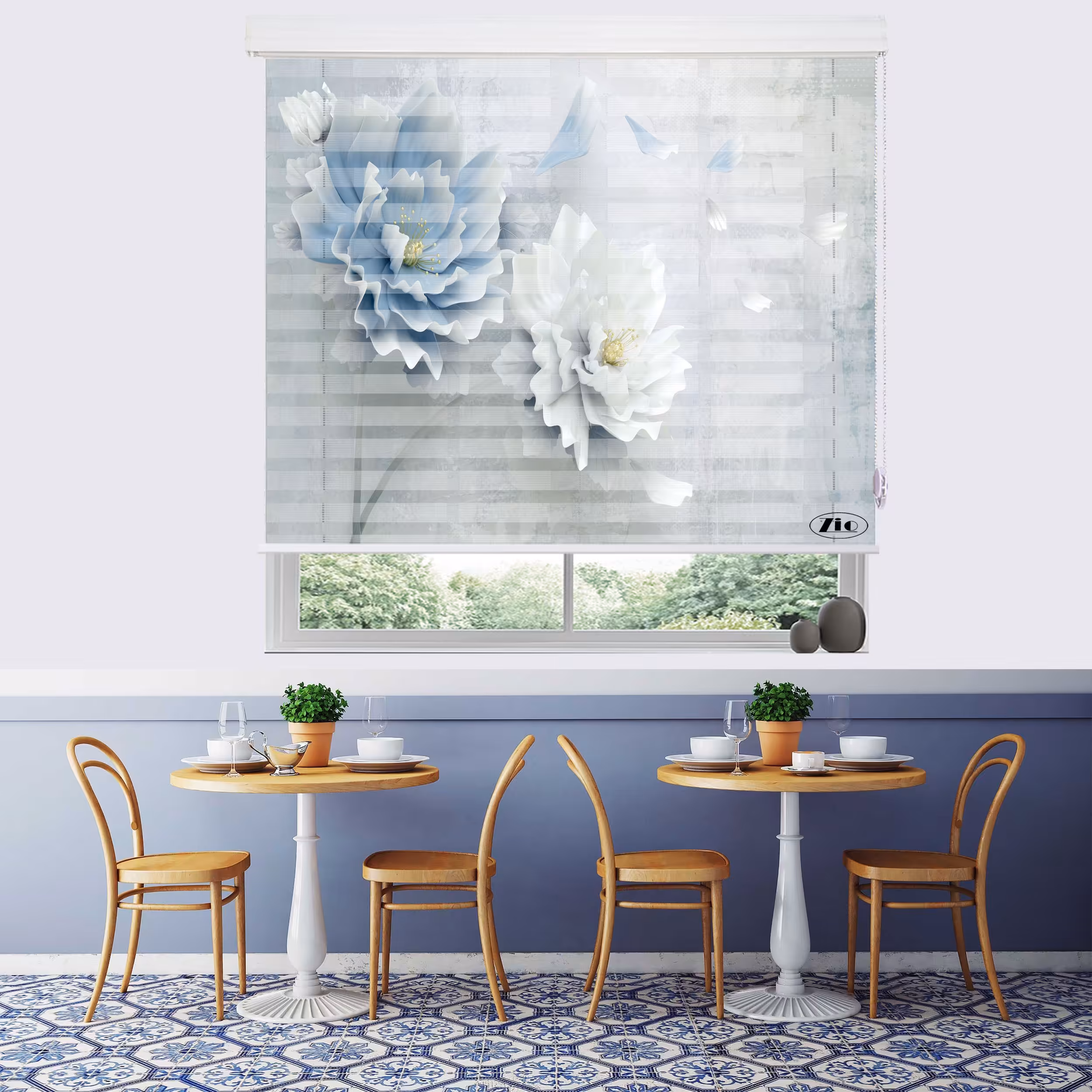 پرده زبرا زیو مدل 3D-1066سایز 150x150 سانتی متر