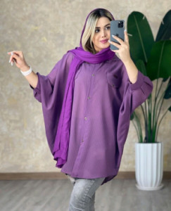 پانچو زنانه حریر مدل 200264