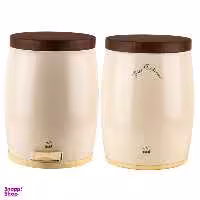 سطل زباله پدالی بهاز کالا مدل خمره ای کد DR VENGE 02 به همراه ظرف برنج