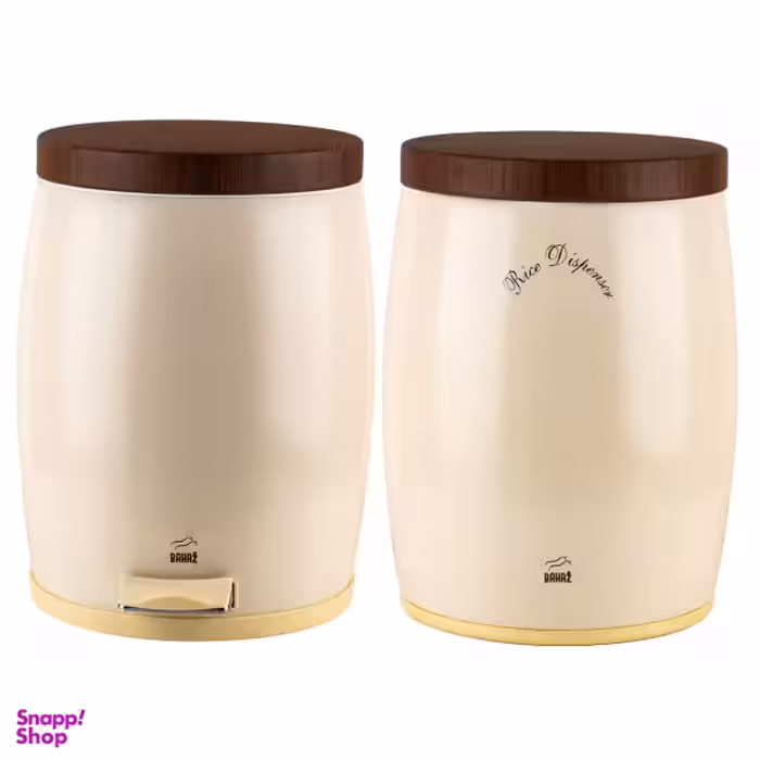 سطل زباله پدالی بهاز کالا مدل خمره ای کد DR VENGE 02 به همراه ظرف برنج