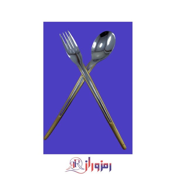 سرویس قاشق و چنگال 24 نفره 120 پارچه یونیک دور طلایی