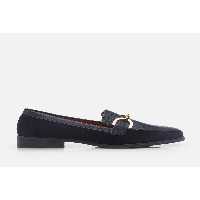 لوفر آبی زنانه کفش LOAFER چرمی واقعی هوتیچ Hotiç