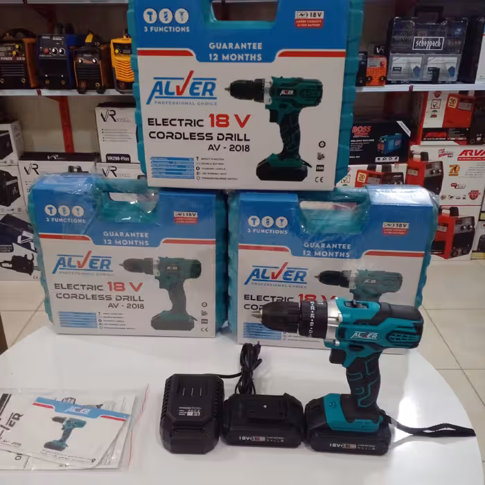 دریل شارژی18ولت الورچکشی بایک سال گارانتی