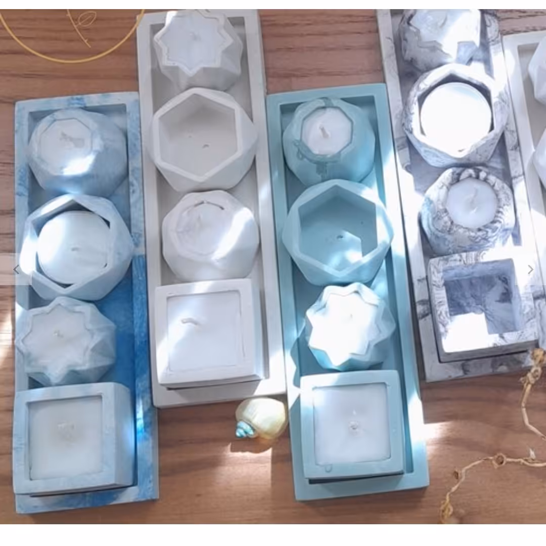 ست گلدان و جاشمعی مینیاتوری 5تکه طلاکوب به قیمت مناسب

