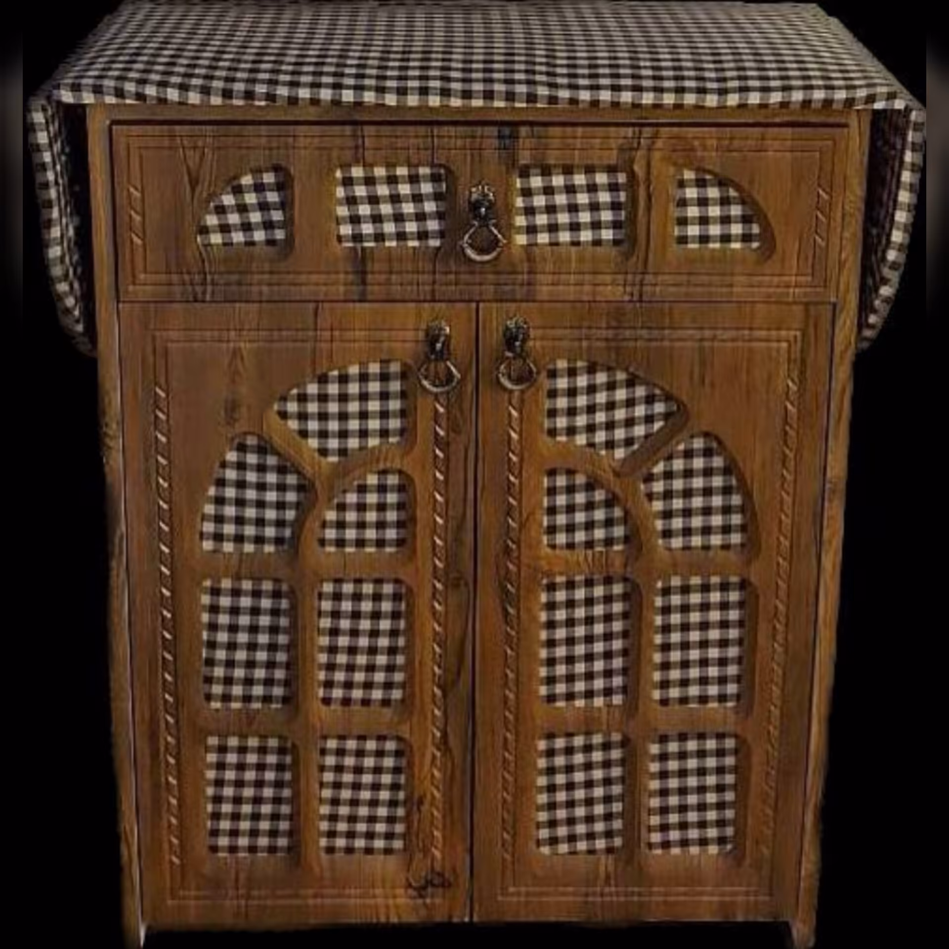 میز اتو مدل سنتی رنگ قهوه ای 