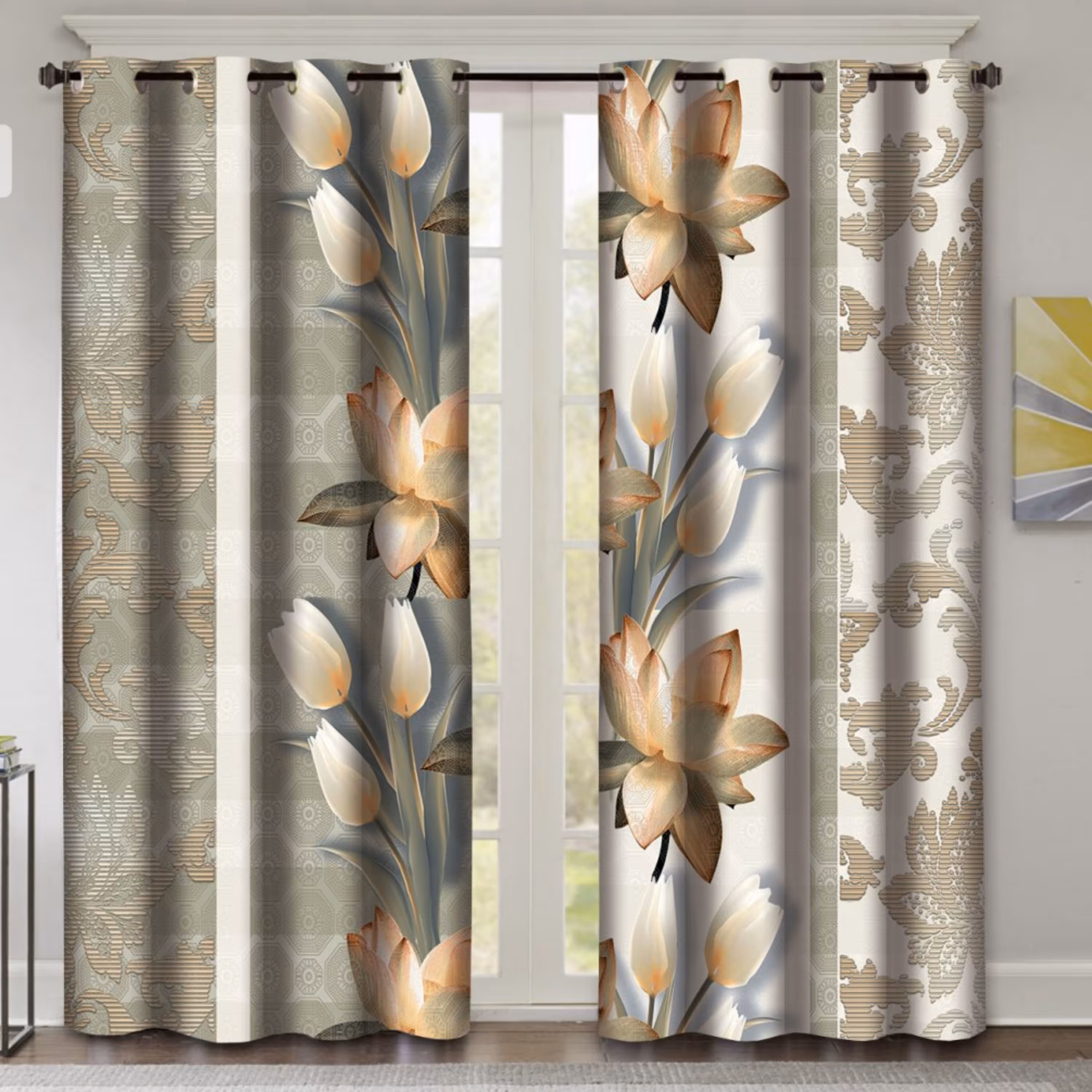 پرده پذیرایی وخواب  طرح گل کد280