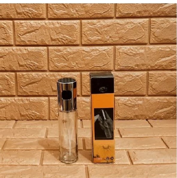 اسپری روغن -  روغن پاش - ظرف روغن ریز - جای روغن - اسپری روغن شیشه - نقره ای رنگ