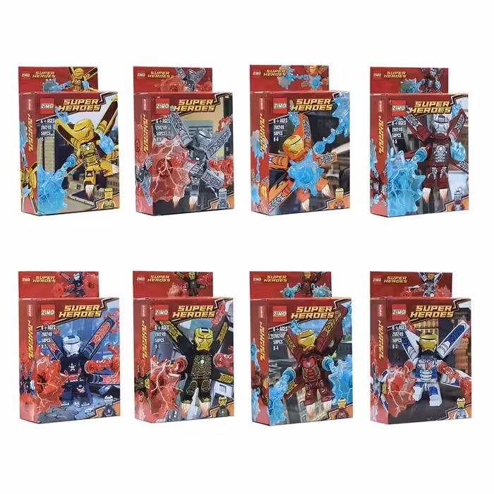 لگو ساختنی سوپر هیرو برند زیمو بسته 8 عددی (464 قطعه )