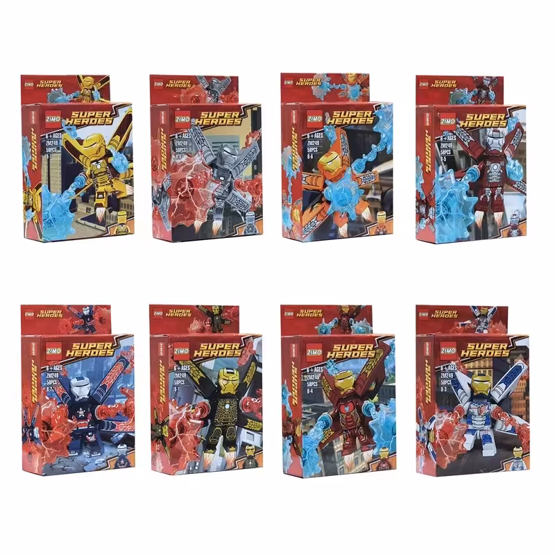 لگو ساختنی سوپر هیرو برند زیمو بسته 8 عددی (464 قطعه )