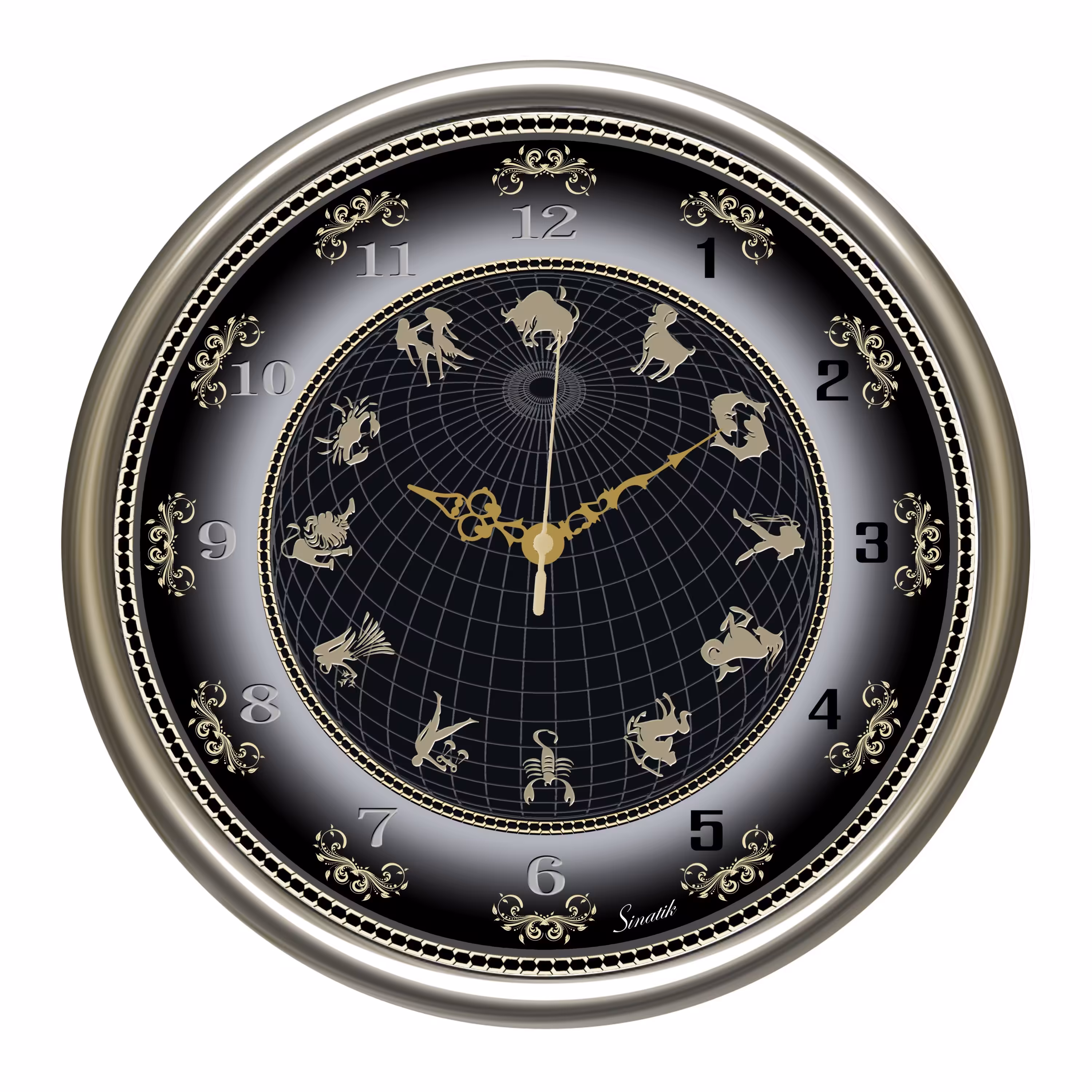 ساعت دیواری سیناتیک طرح فلکی 50 سانت