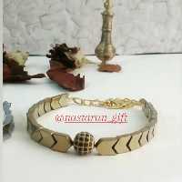 دستبند سنگ حدید با گوی سواروسکی