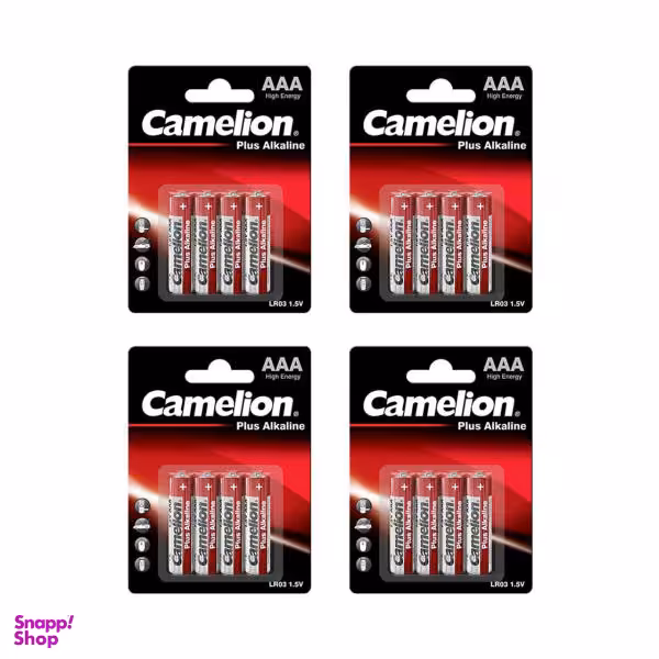 باتری نیم قلمی کملیون مدل Plus Alkaline بسته 16 عددی