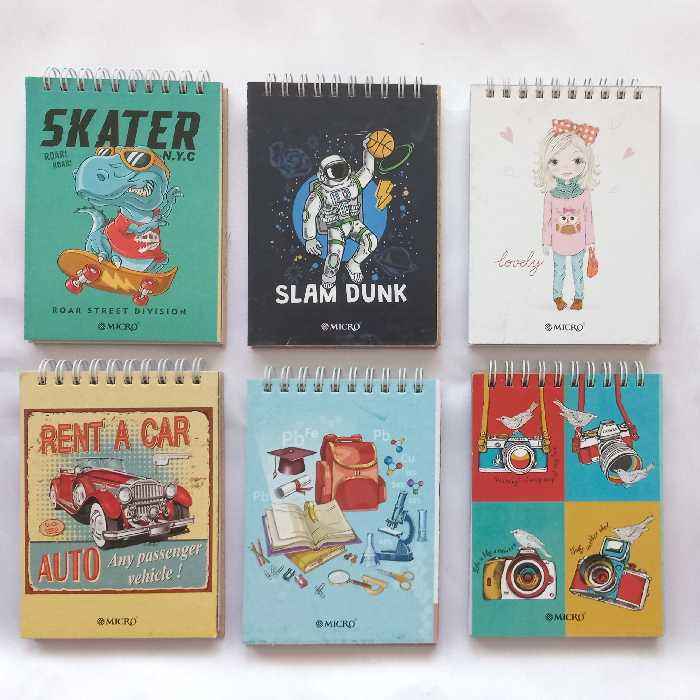 دفترچه یادداشت جلد سخت طرح کلاسیک میکرو با کاغذ طرحدار ( یک جلد)