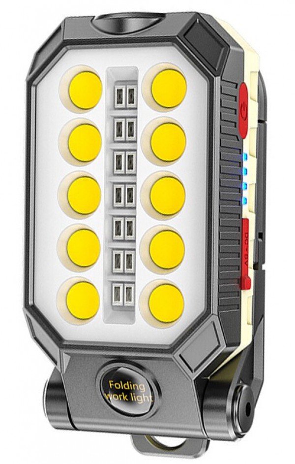 چراغ شارژی LED آهن ربایی مدل W599A