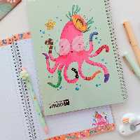 دفترهای 60 برگ باکیفیت برند ایمان طرح Happy animal طرح هشت پا
جلدشون مجلد هستش
سیمی 