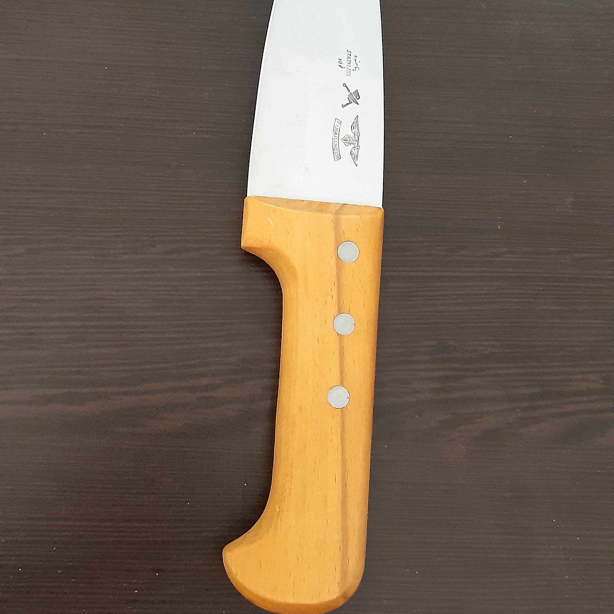 چاقو سلاخی دسته چوبی پناهنده
