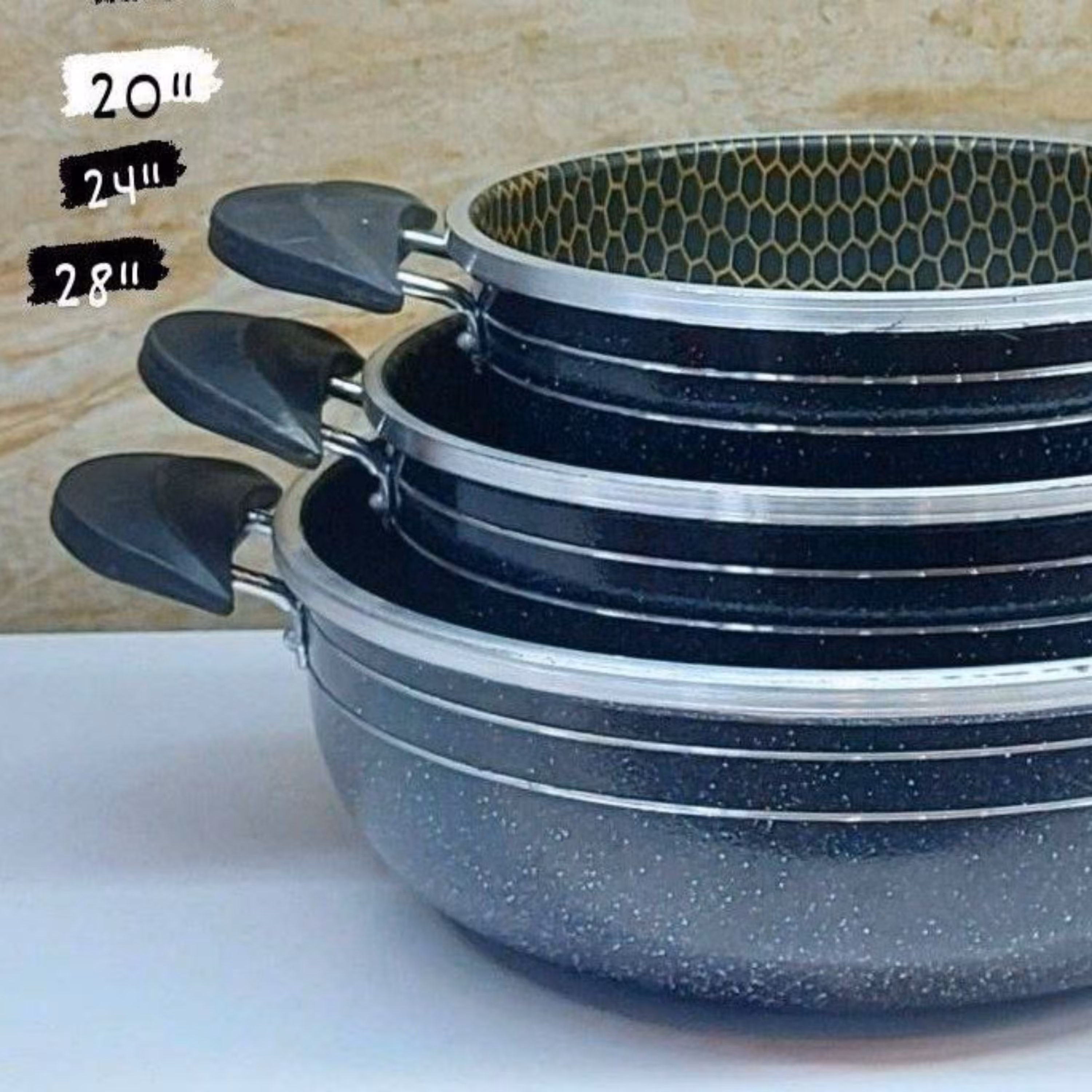 تابه  دودسته گرانیتی لب چدن (ارسال رایگان)