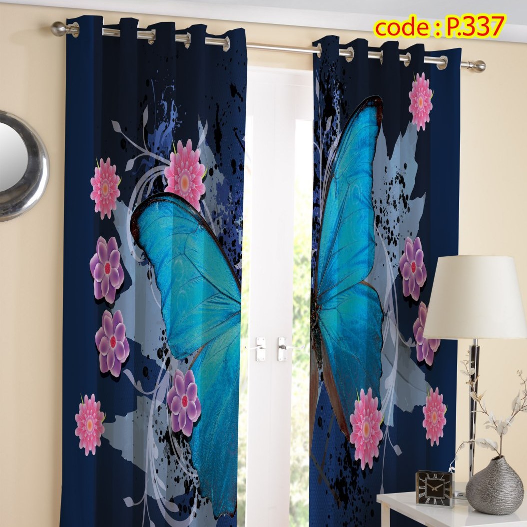 پرده اتاق خواب دخترانه دو قواره طرح اسپرت کد P337