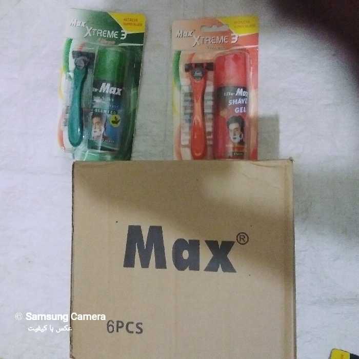 کف و ژیلت جنس باکیفیت و درجه  کمیاب یک کارتن 6عددی برند معروف مکس 