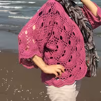 ژاکت قلاب بافی