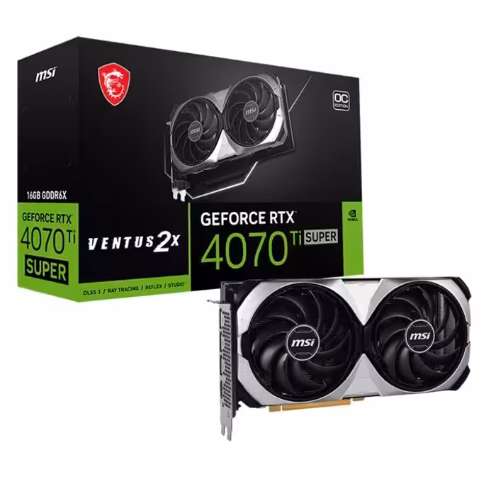 کارت گرافیک ام اس آی GeForce RTX 4070 Ti SUPER 16GB VENTUS 2X OC