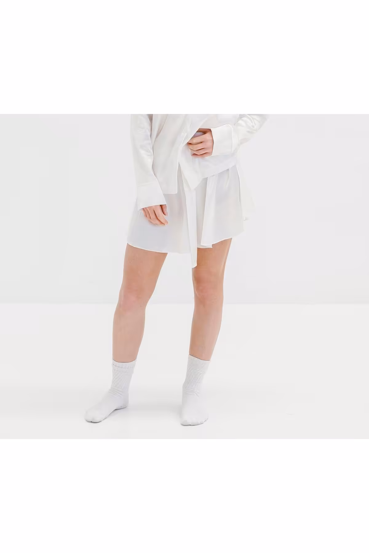 جوراب سفید مردانه و زنانه تنیس 6 قطعه Forever